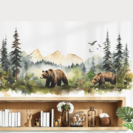 Large Jungle Animals Forest Tree Wall Decal