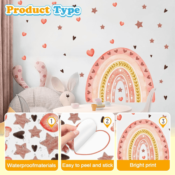 Watercolor Rainbow Wall Decals