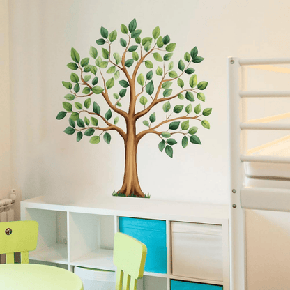 Large Green Tree Wall Decals – Watercolor Plant Design