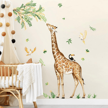Large Giraffe Jungle Wall Decals – Safari Animal Stickers for Kids