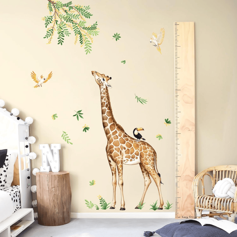 Large Giraffe Jungle Wall Decals – Safari Animal Stickers for Kids