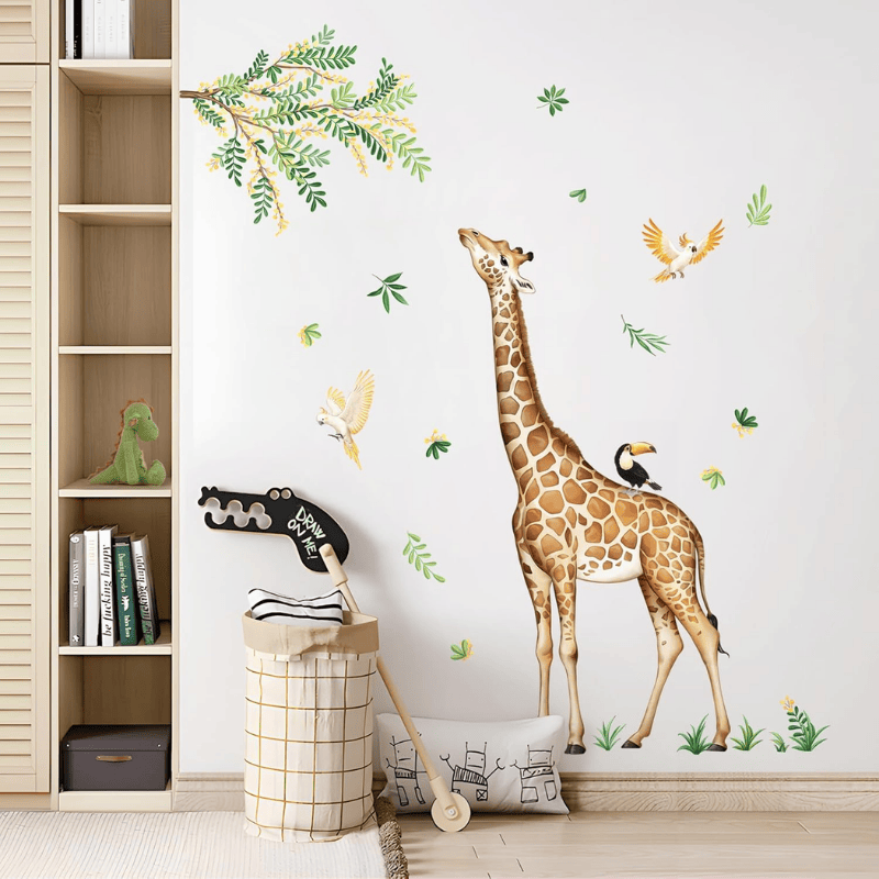 Large Giraffe Jungle Wall Decals – Safari Animal Stickers for Kids