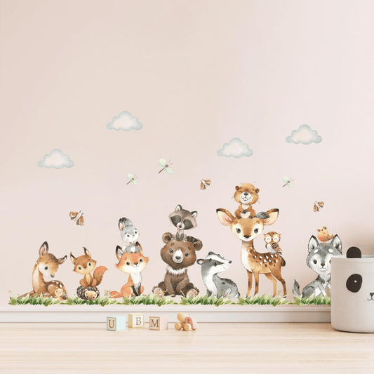 Jungle Animals Wall Stickers – Cute Nursery & Kids Room Decor