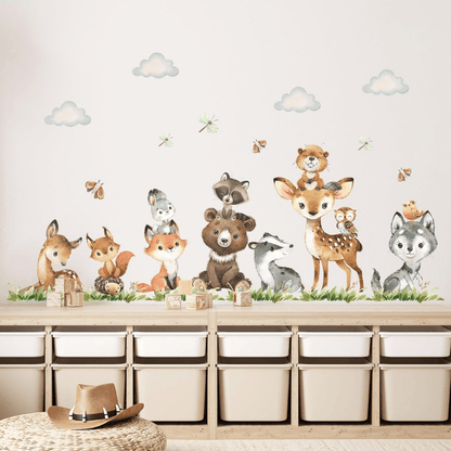 Jungle Animals Wall Stickers – Cute Nursery & Kids Room Decor