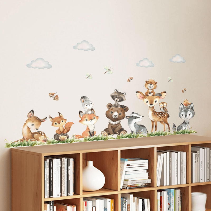 Jungle Animals Wall Stickers – Cute Nursery & Kids Room Decor