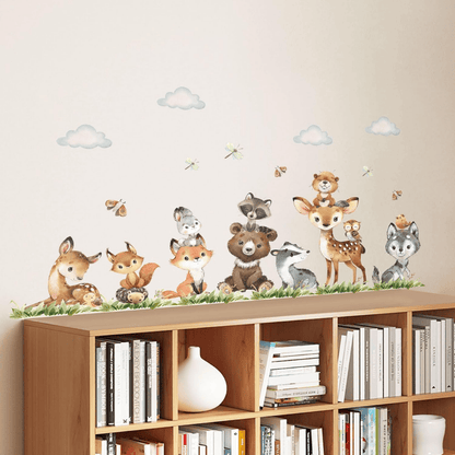 Jungle Animals Wall Stickers – Cute Nursery & Kids Room Decor