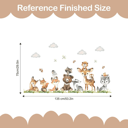 Jungle Animals Wall Stickers – Cute Nursery & Kids Room Decor