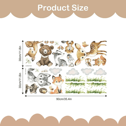 Jungle Animals Wall Stickers – Cute Nursery & Kids Room Decor