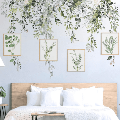 Green Plants Leaves Wall Decals – Floral Vine Stickers