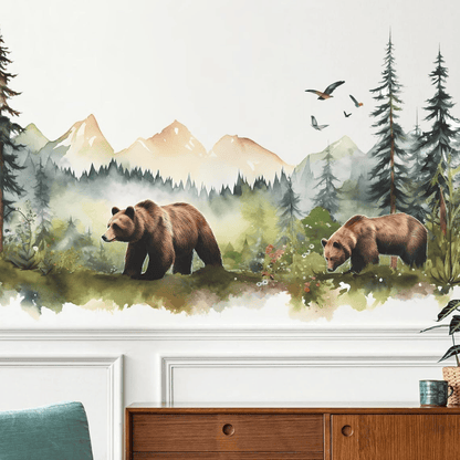 Large Jungle Animals Forest Tree Wall Decal