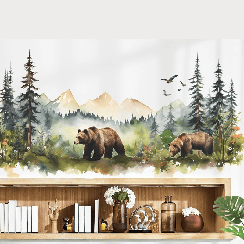 Large Jungle Animals Forest Tree Wall Decal