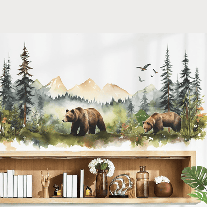 Large Jungle Animals Forest Tree Wall Decal