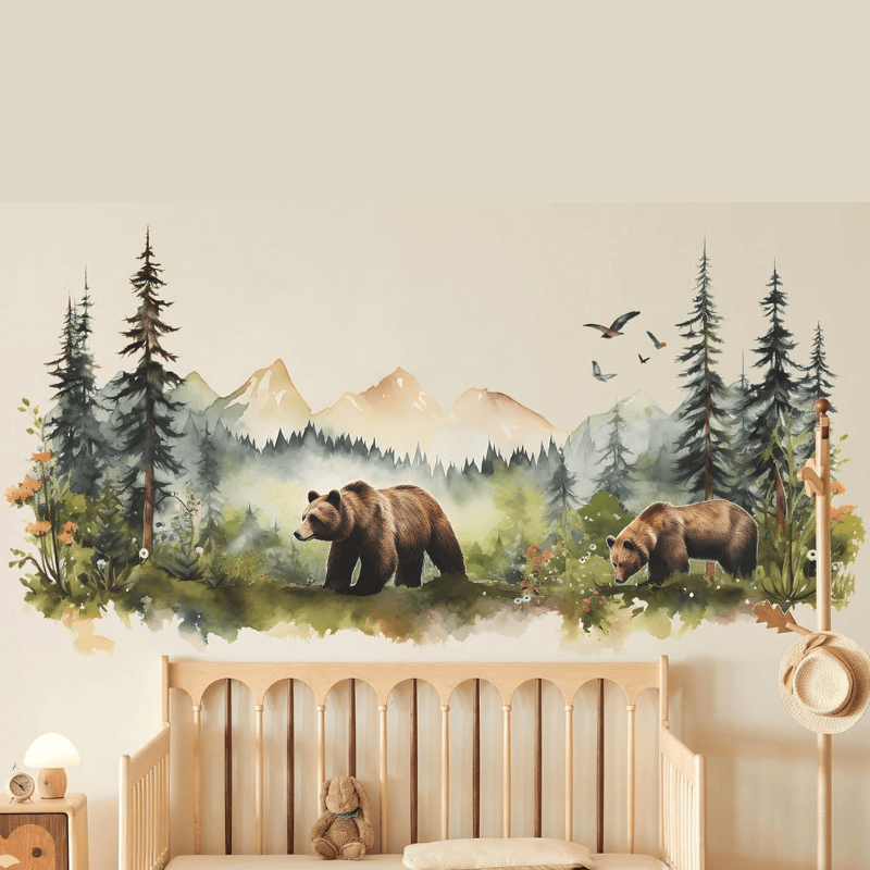 Large Jungle Animals Forest Tree Wall Decal