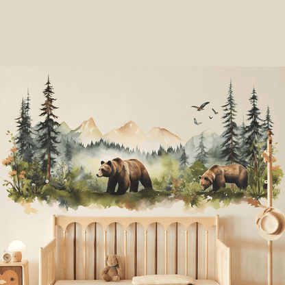 Large Jungle Animals Forest Tree Wall Decal